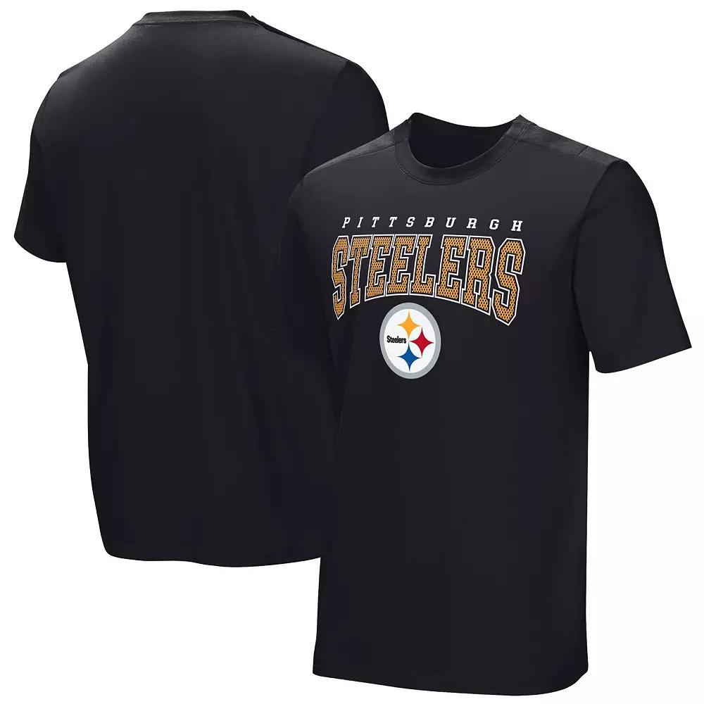 Men's Black Pittsburgh Steelers Home Team Adaptive T-Shirt,  Product Image