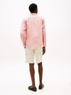 Regular Fit Linen Stripe Shirt Product Image