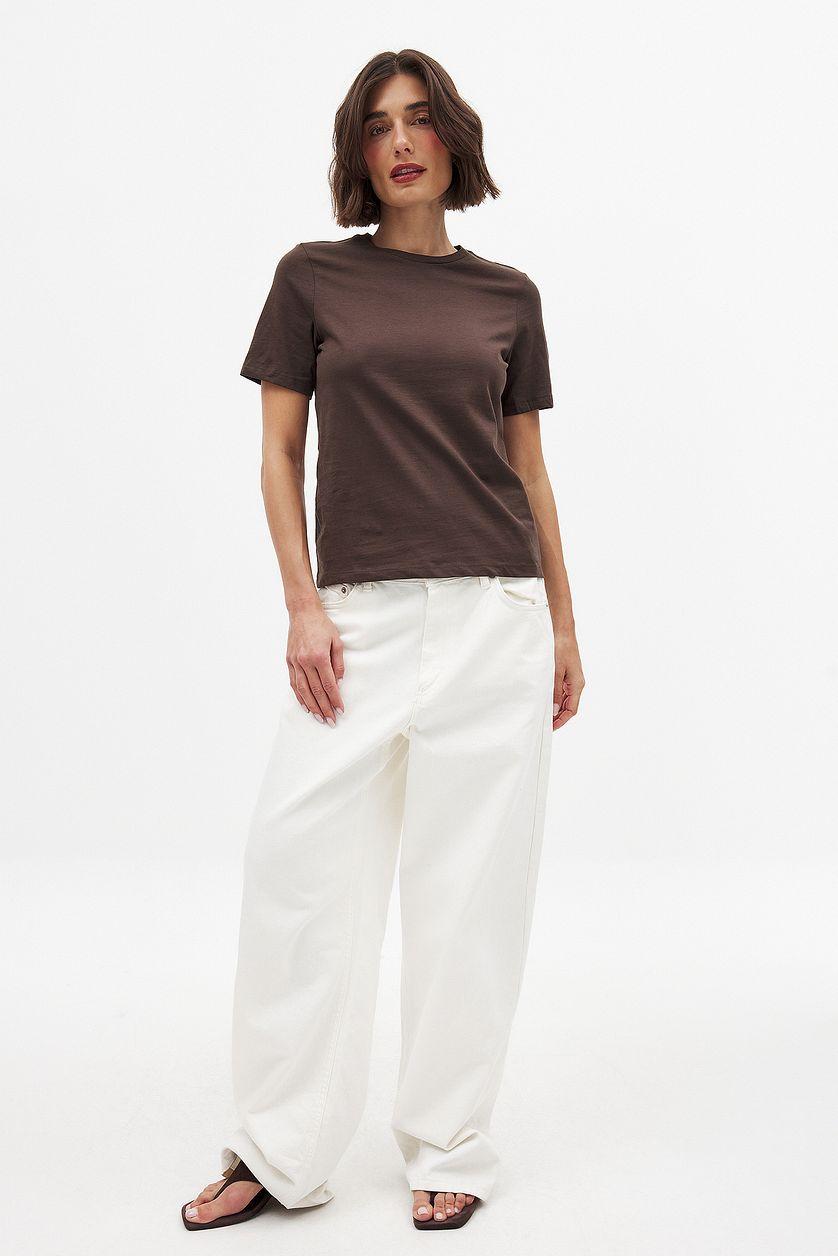 Round Neck Cotton T-Shirt Product Image