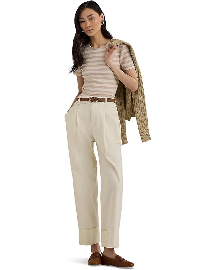 Petite Stretch Cotton Boatneck Tee Product Image