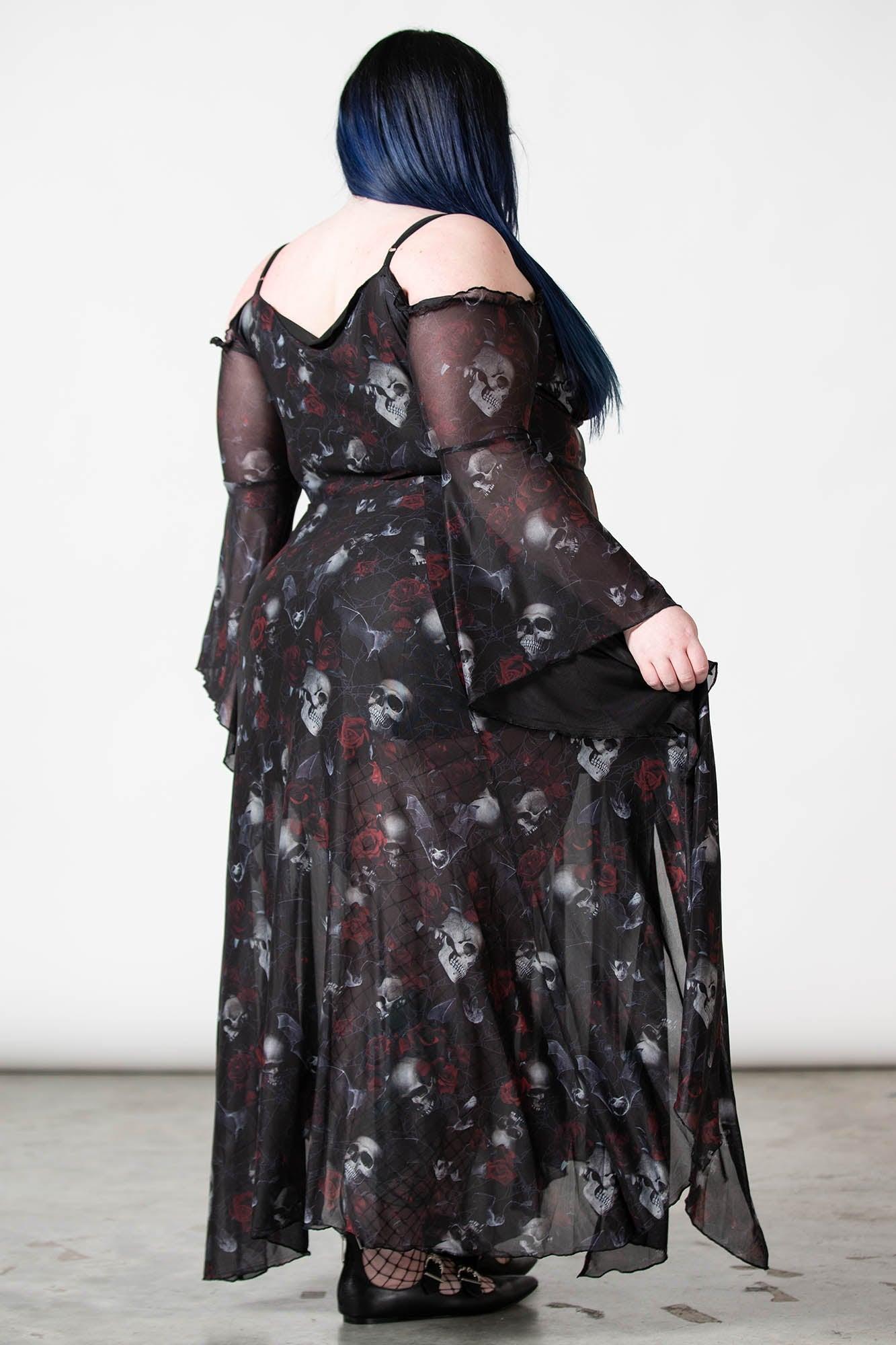 Mystic Meadow Mesh Maxi Dress Female Product Image