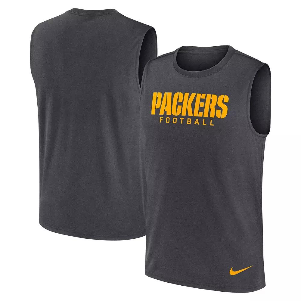 Men's Nike Gray Green Bay Packers Primetime Legend Performance Muscle Tank Top, Size: 2XL, Grey Product Image