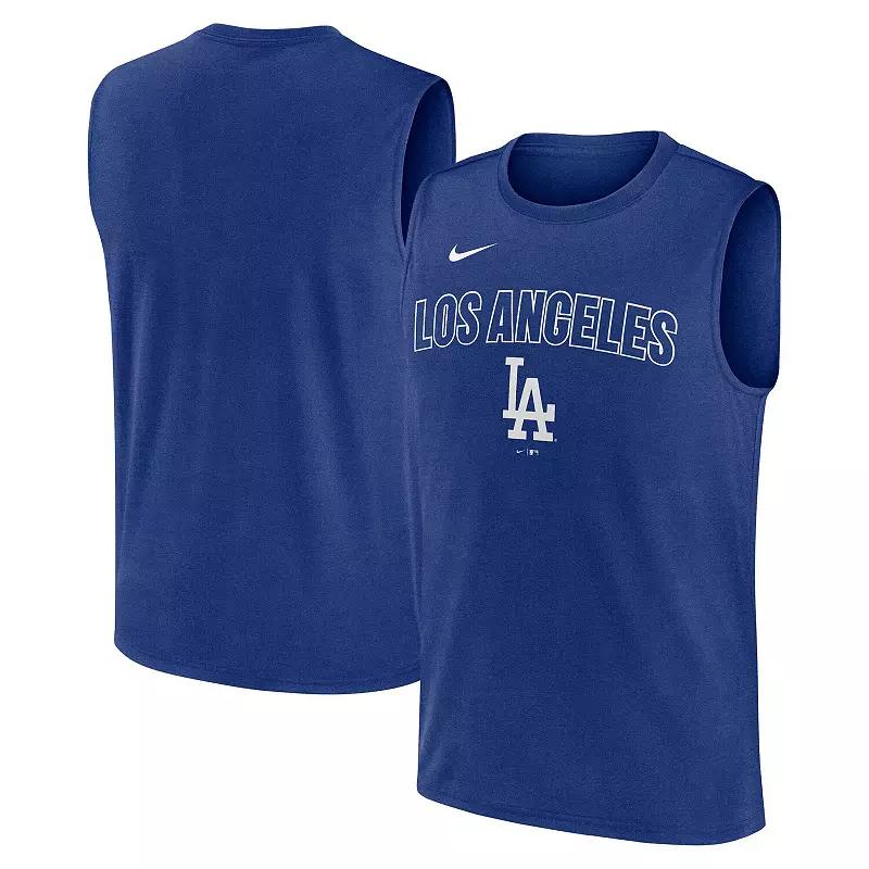 Men's Nike Royal Los Angeles Dodgers Knockout Performance Muscle Tank Top,  Product Image