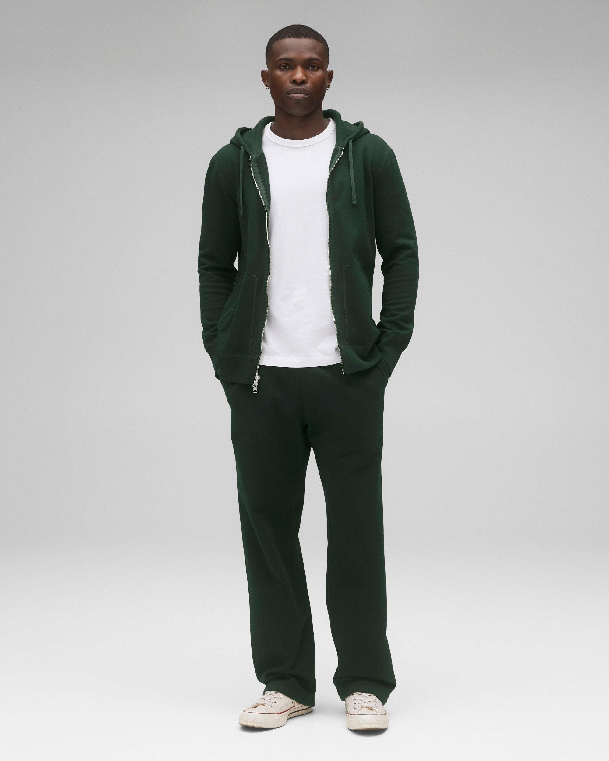 Midweight Terry Slim Zip Hoodie Male Product Image