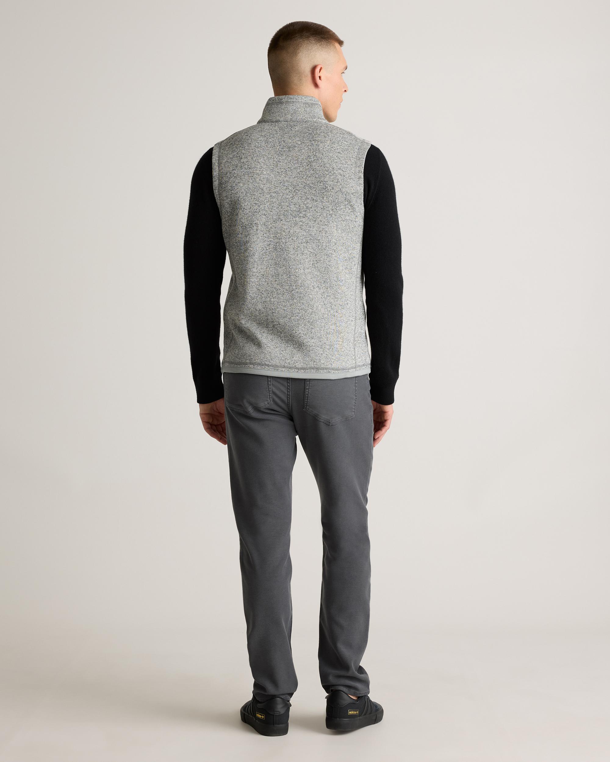 Quince | Men's Sweater-Knit Fleece Full-Zip Vest Recycled Polyester Product Image
