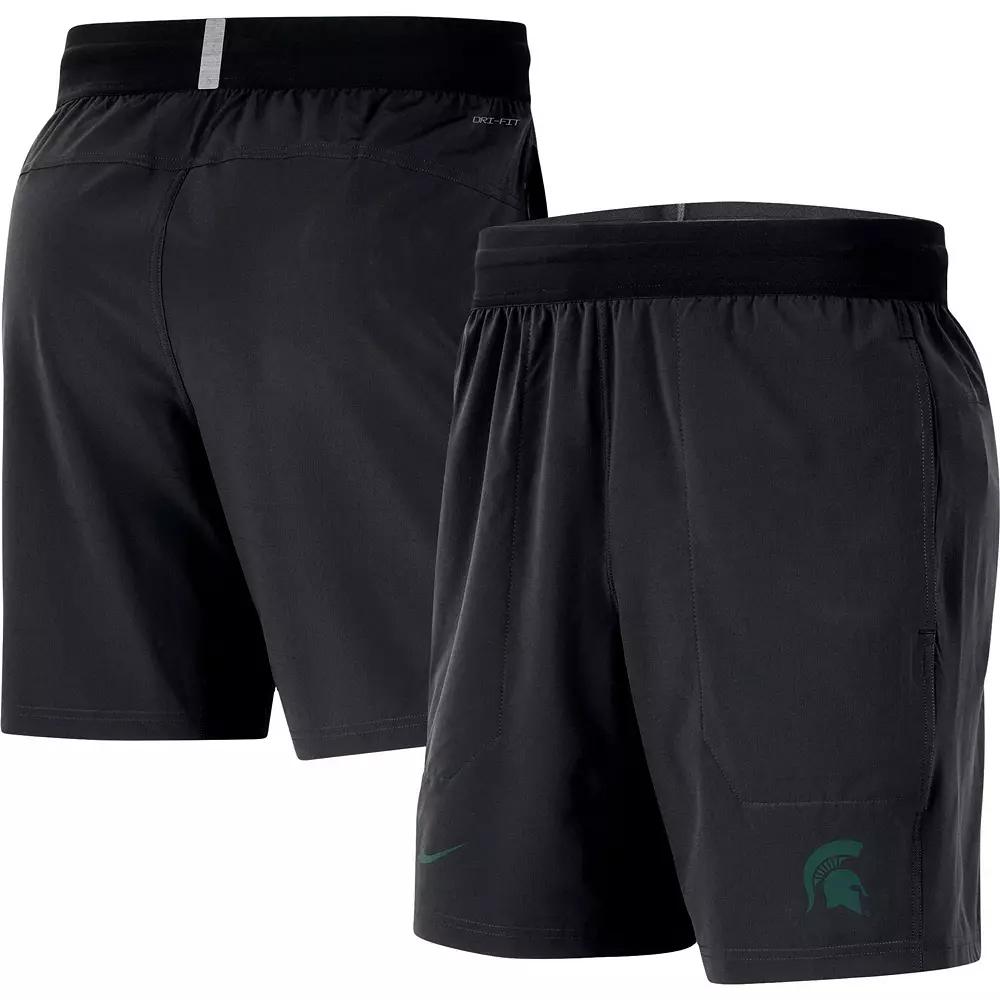 Men's Nike  Black Michigan State Spartans Player Performance Shorts, Size: 2XL Product Image