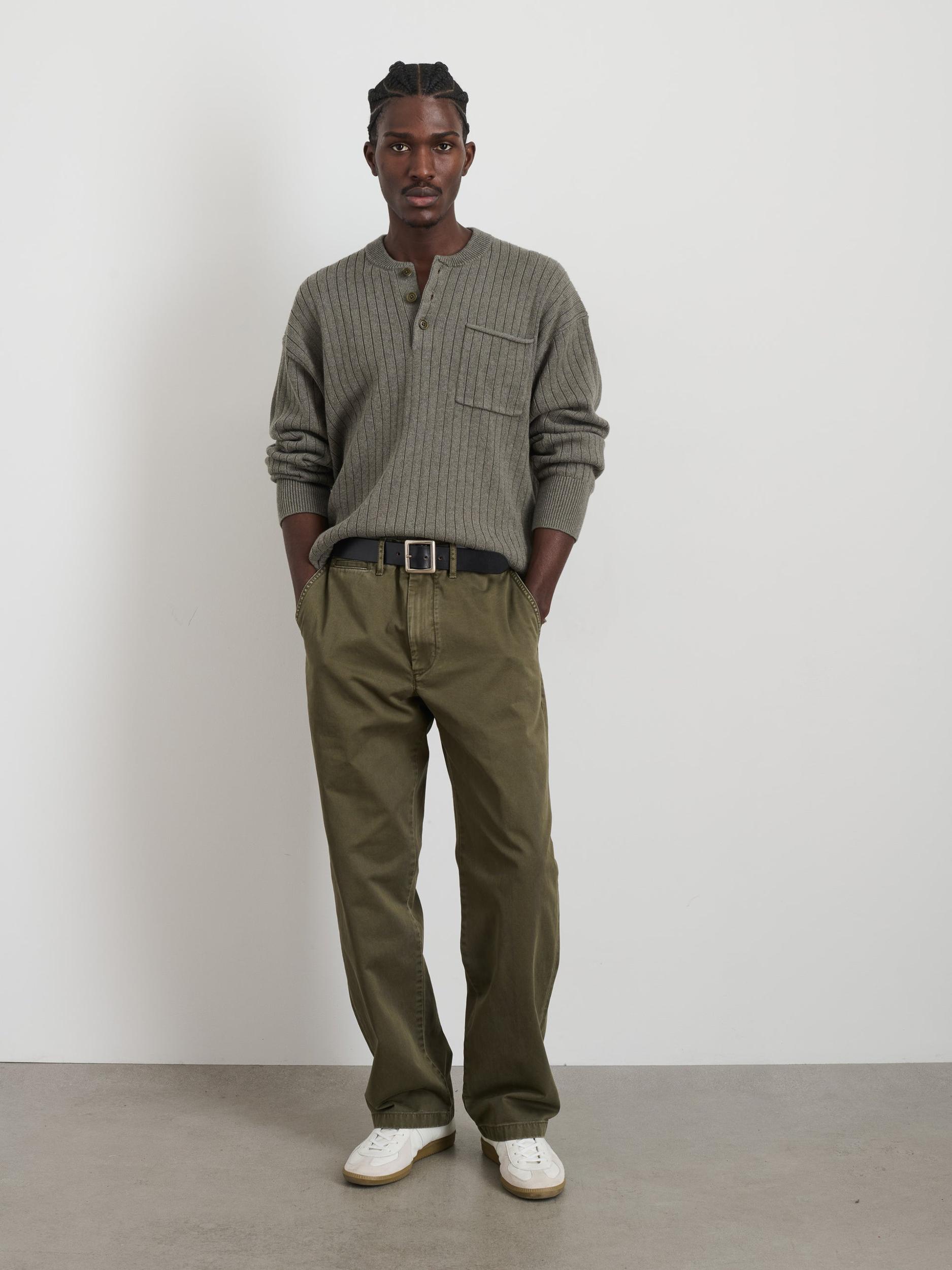 Sawyer Ribbed Henley Sweater Product Image