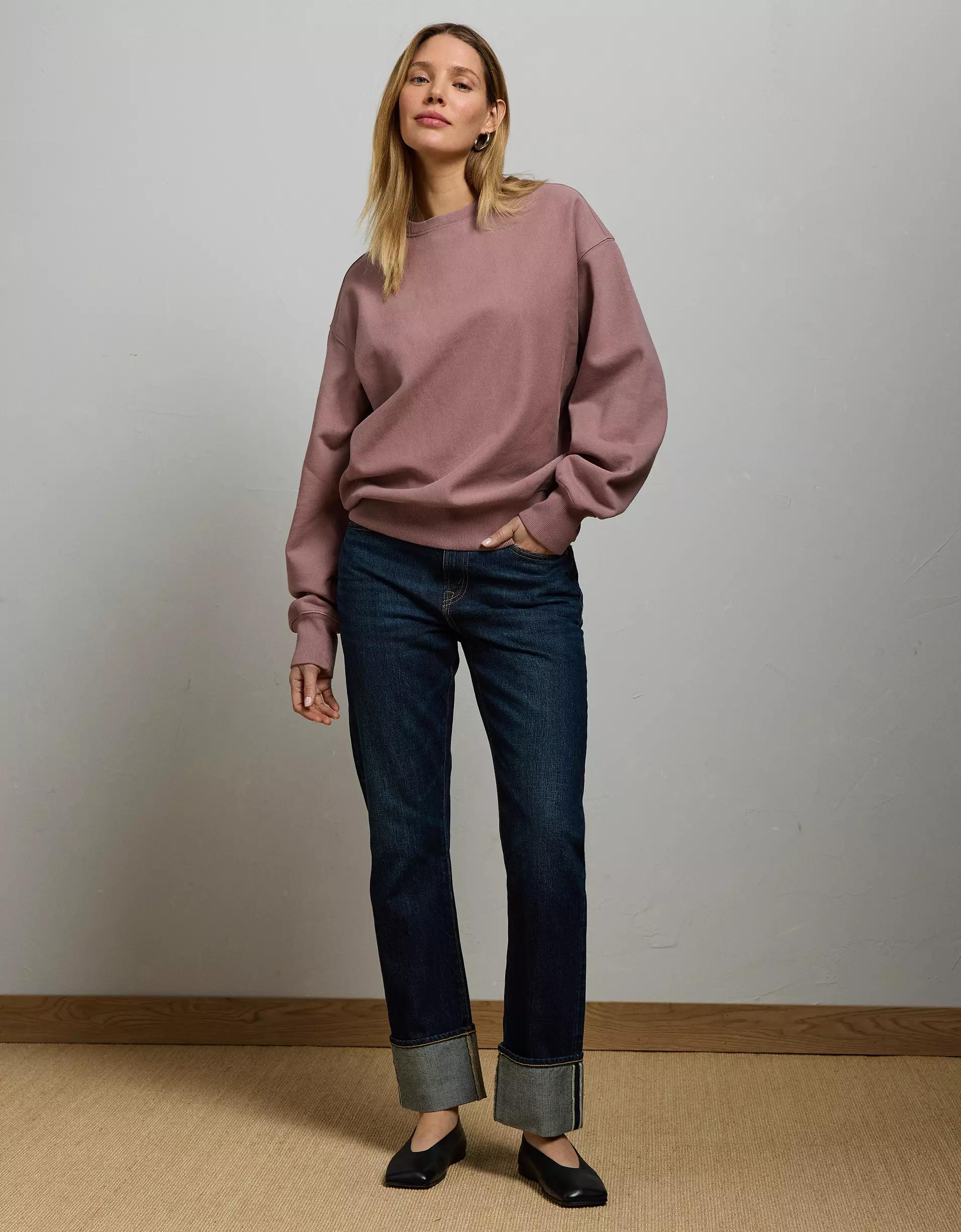 AE77 Premium Fleece Crew Neck Sweatshirt Product Image