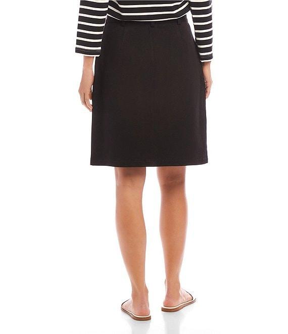 Karen Kane Petite Size Twill High Waist A-Line Cargo Skirt Product Image