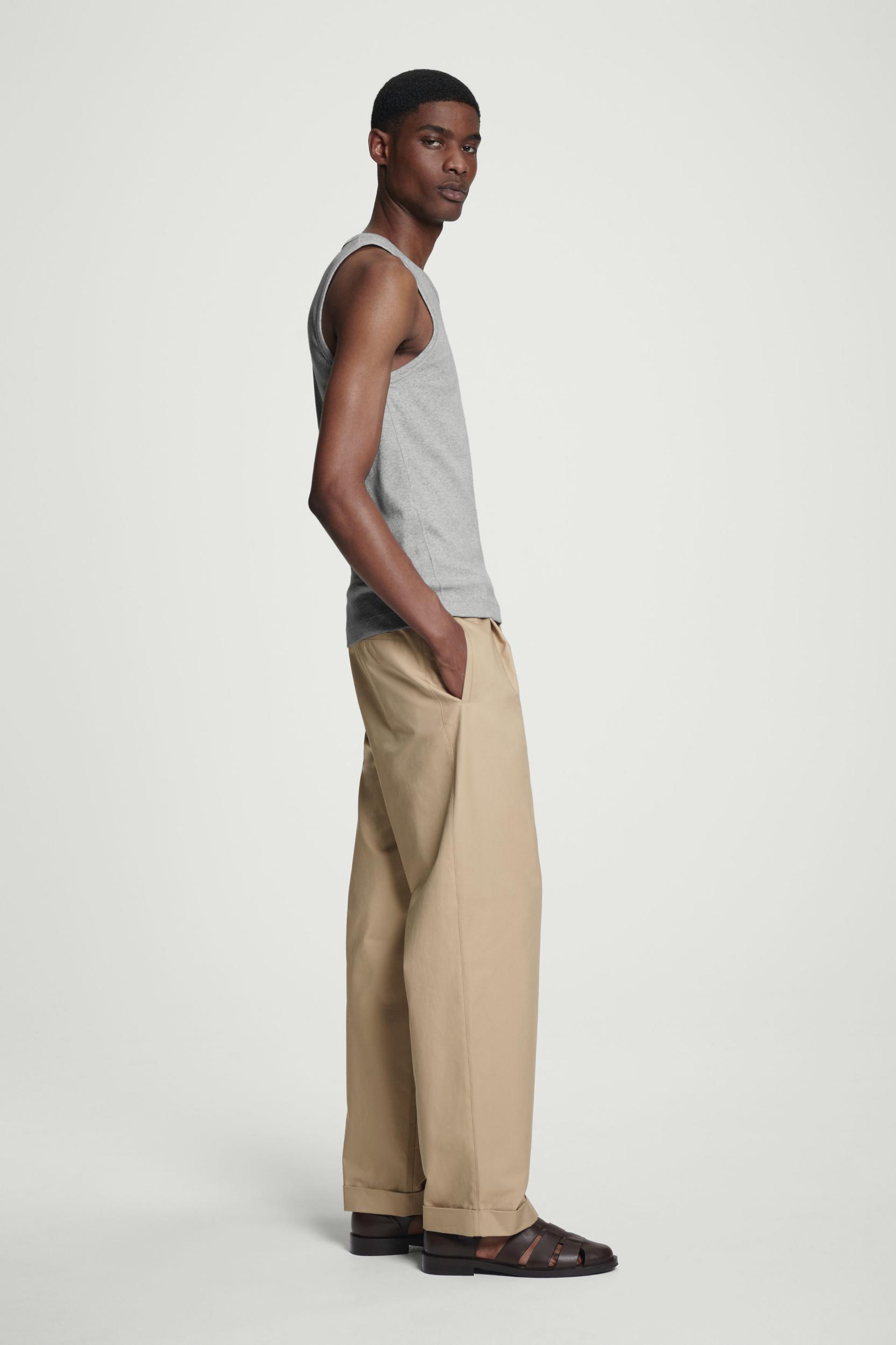 SLIM RIBBED COTTON TANK TOP Product Image