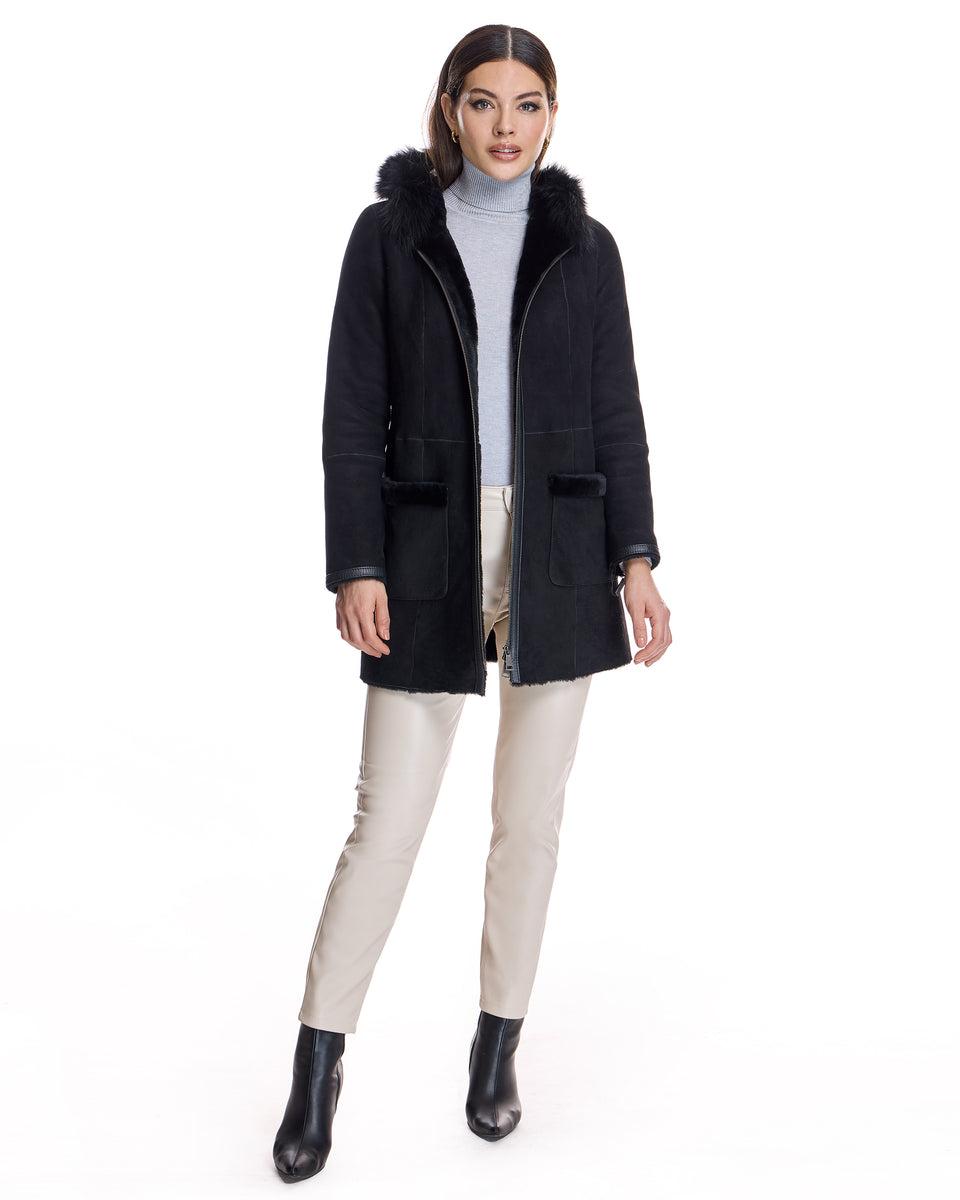 Shearling Lamb Jacket with Toscana Lamb Trim Hood Product Image
