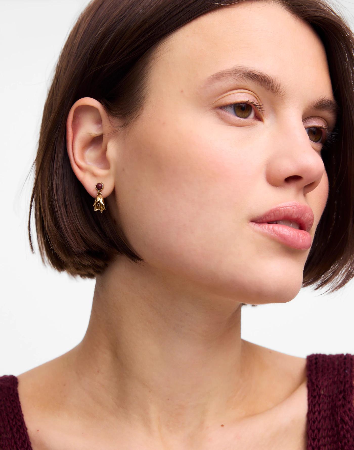 Semiprecious Lily Drop Earrings Product Image