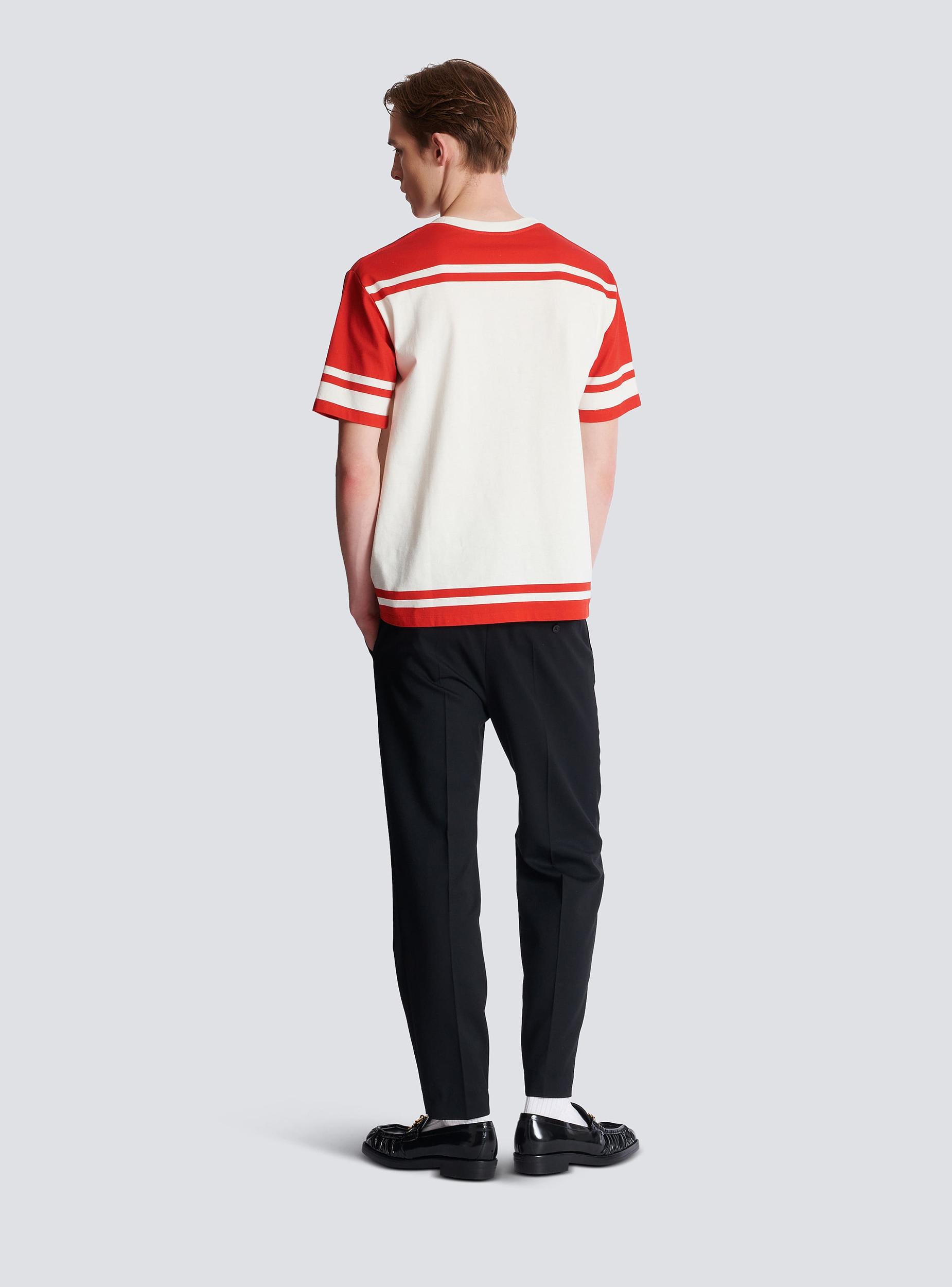 Varsity T-shirt with Balmain Écusson print Product Image