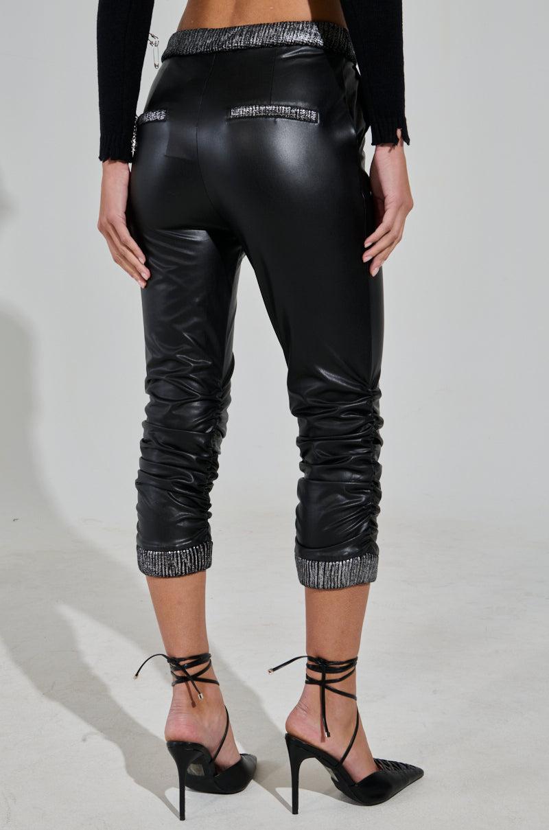 ALWAYS BEST DRESSED CAPRI IN BLACK PU Product Image