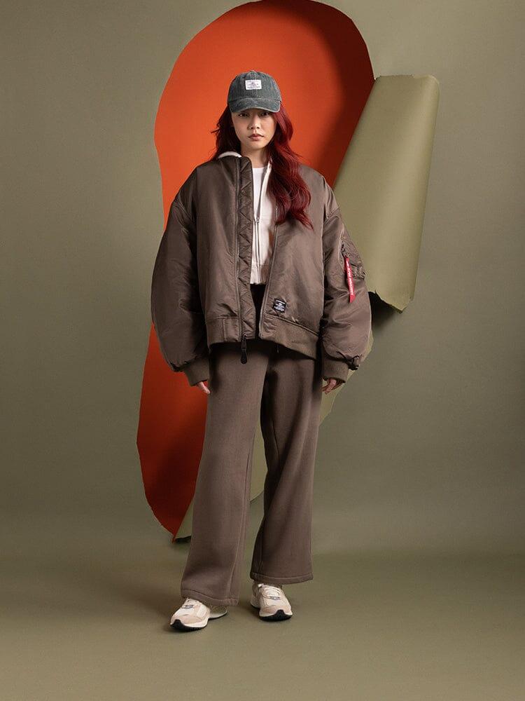 WOMEN'S OVERSIZED MA-1 MOD BOMBER JACKET - BLACK / L Product Image