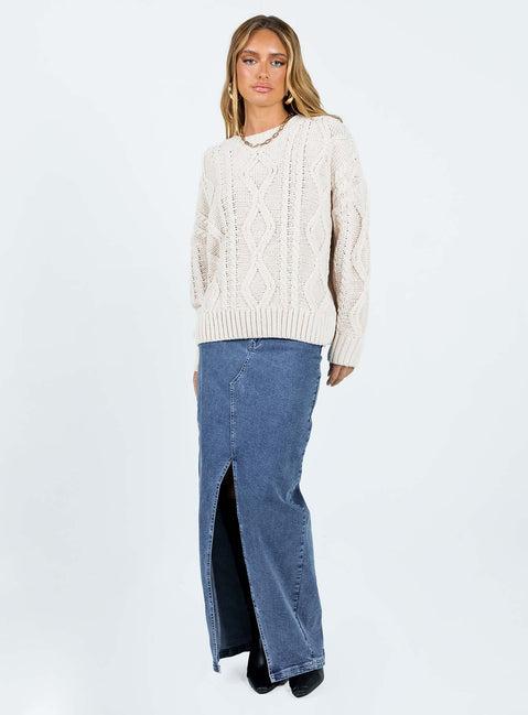 Anaya Oversized Sweater Beige Product Image
