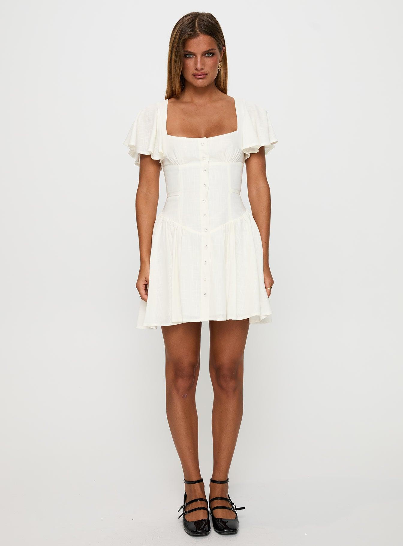 Forever More Mini Dress White Product Image