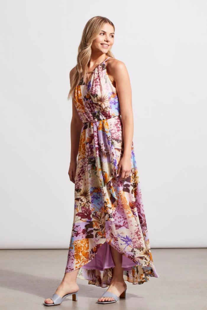 Lined Maxi Dress with Embellished Neckline Product Image