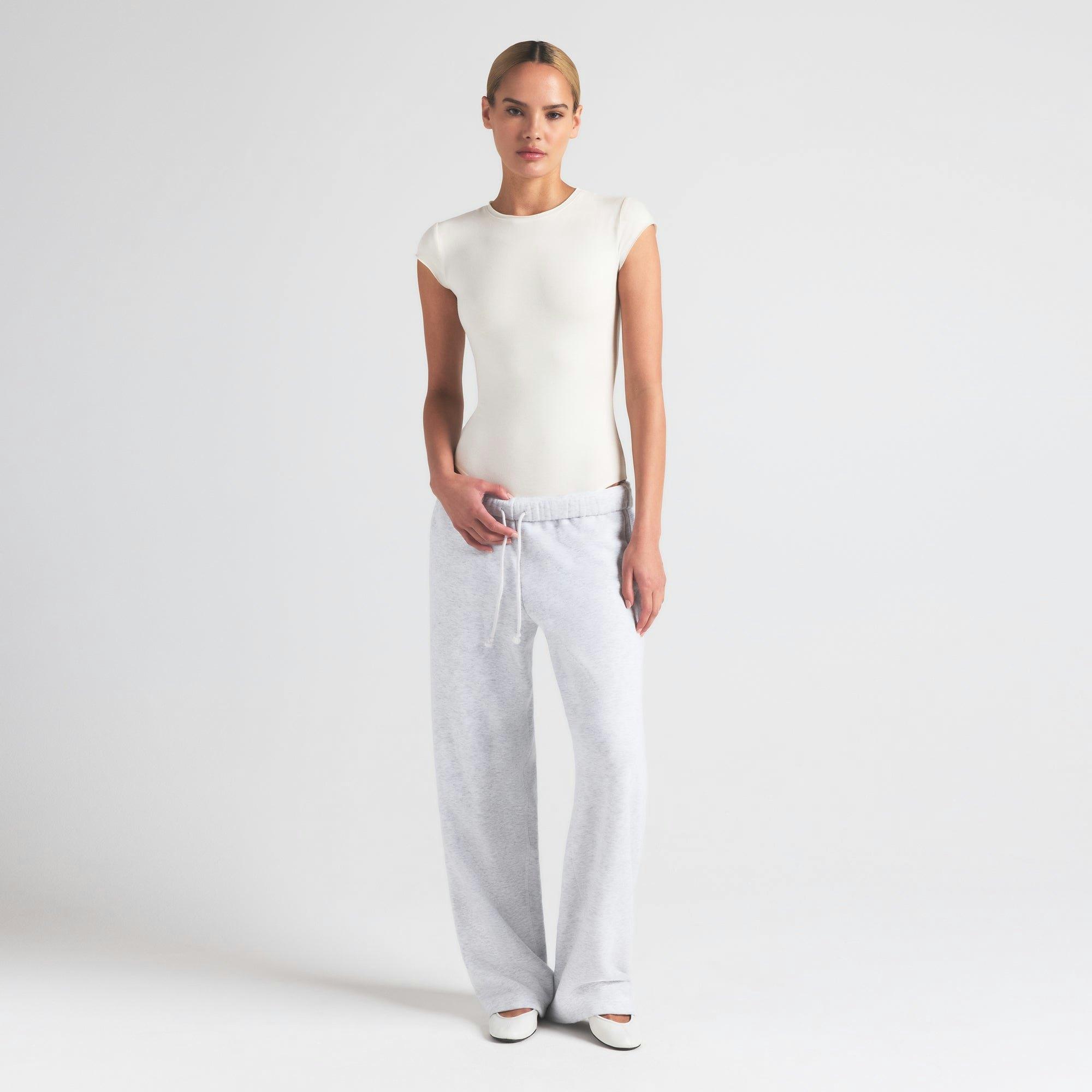 COTTON JERSEY T-SHIRT BRIEF BODYSUIT | MARBLE Product Image