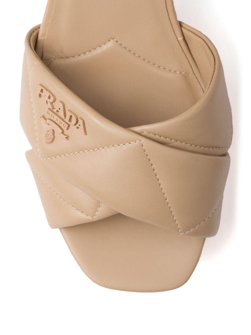 65mm quilted platform leather sandals Product Image