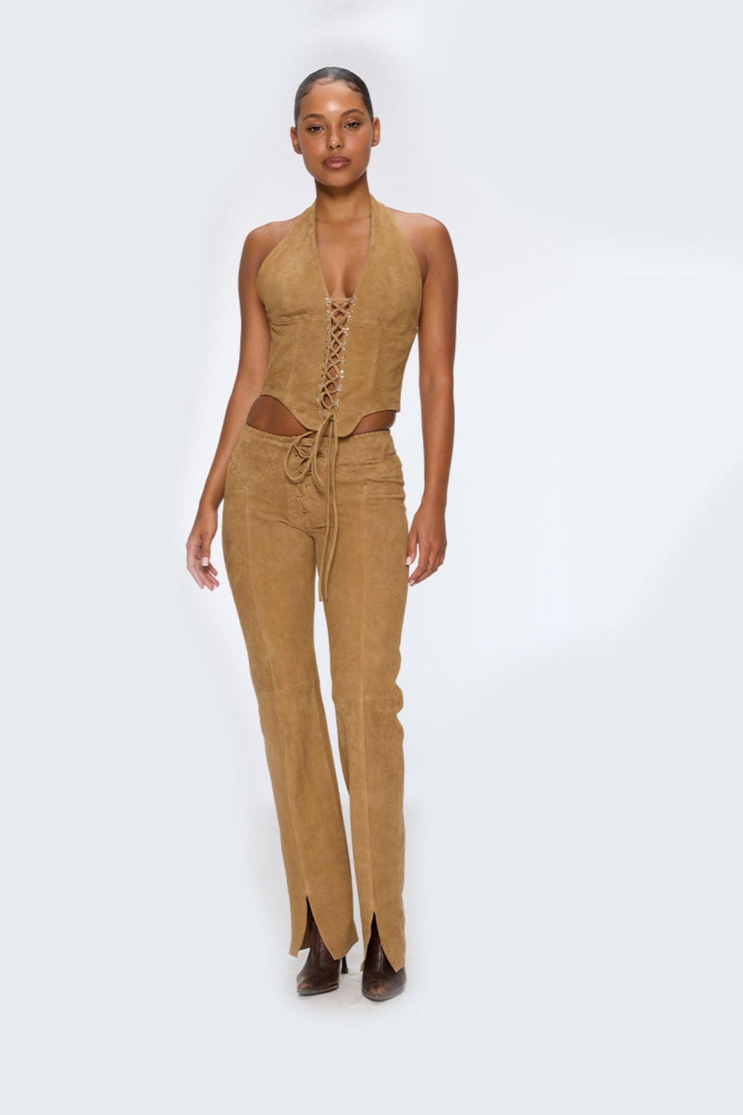 MARA CORSET - TAN SUEDE Product Image