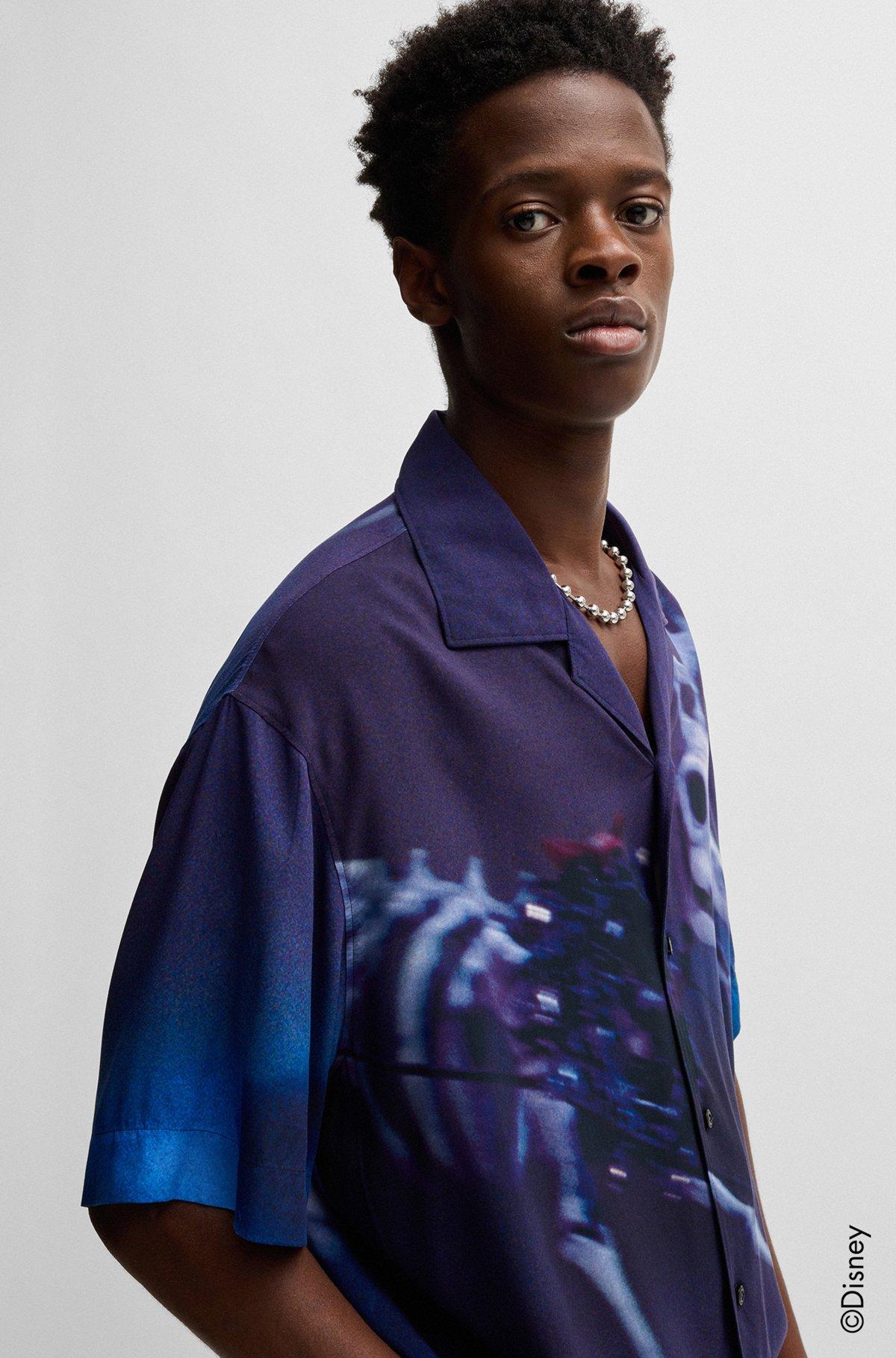 HUGO x Disney's The Nightmare Before Christmas loose-fit printed shirt Product Image