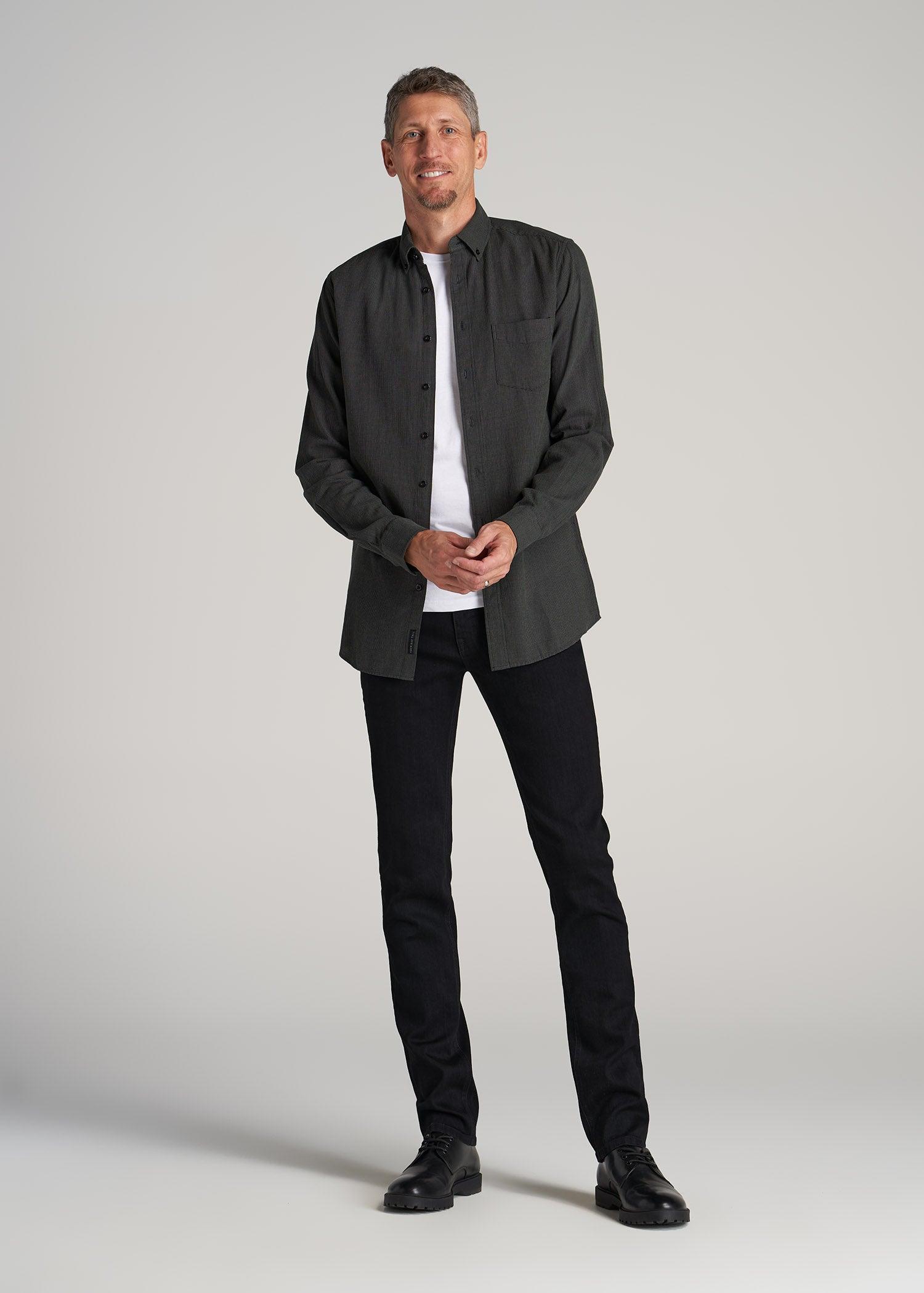 Dylan Slim Fit Jeans for Tall Men in Black Product Image