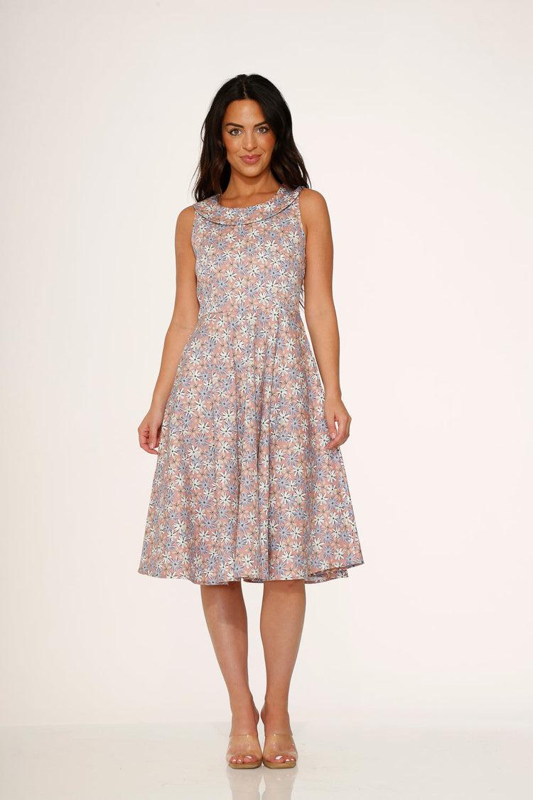 Pink Daisy Floral Swing Dress Product Image