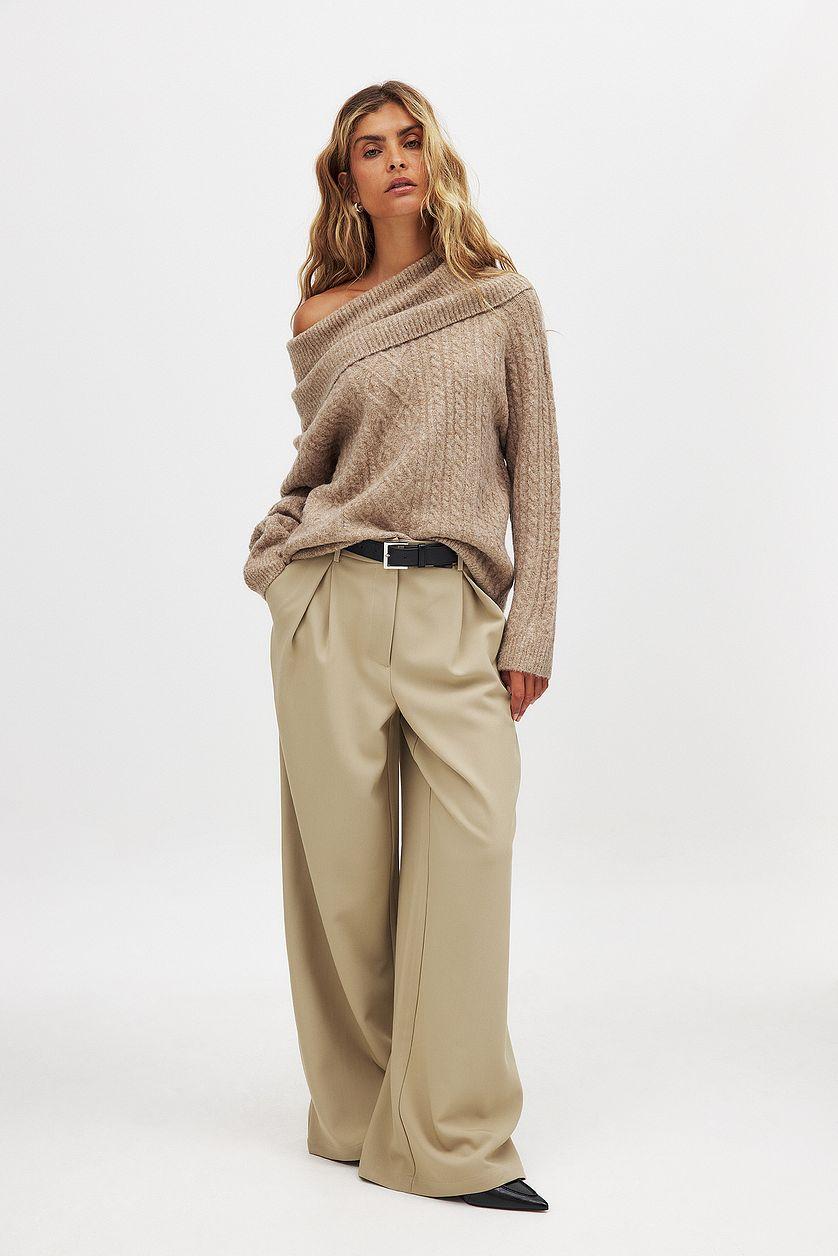 Cable Knitted Turtle Neck Sweater Product Image