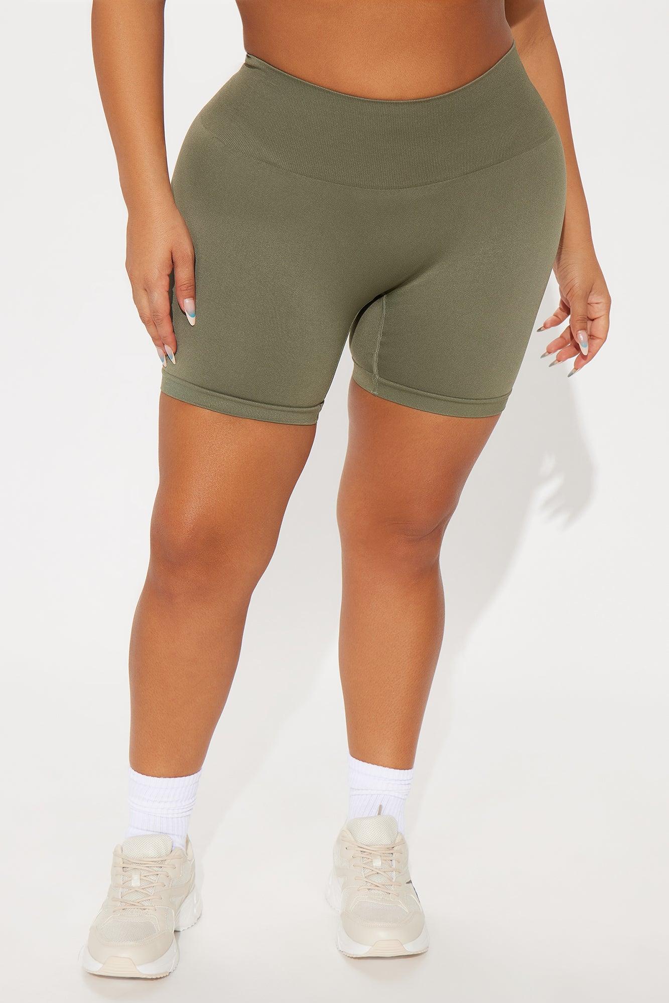 Mia Seamless Biker Short - Olive Female Product Image