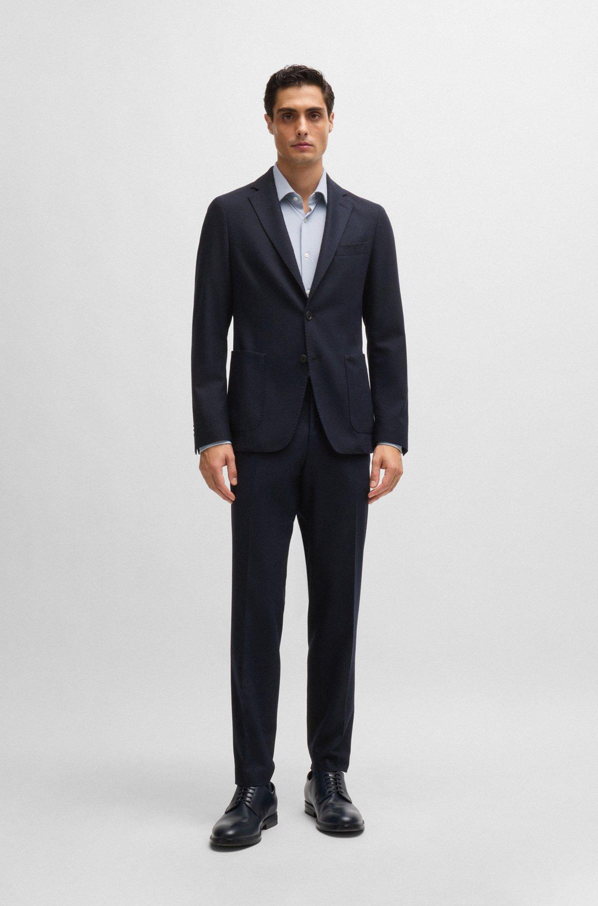 Slim-fit trousers in stretch flannel Product Image