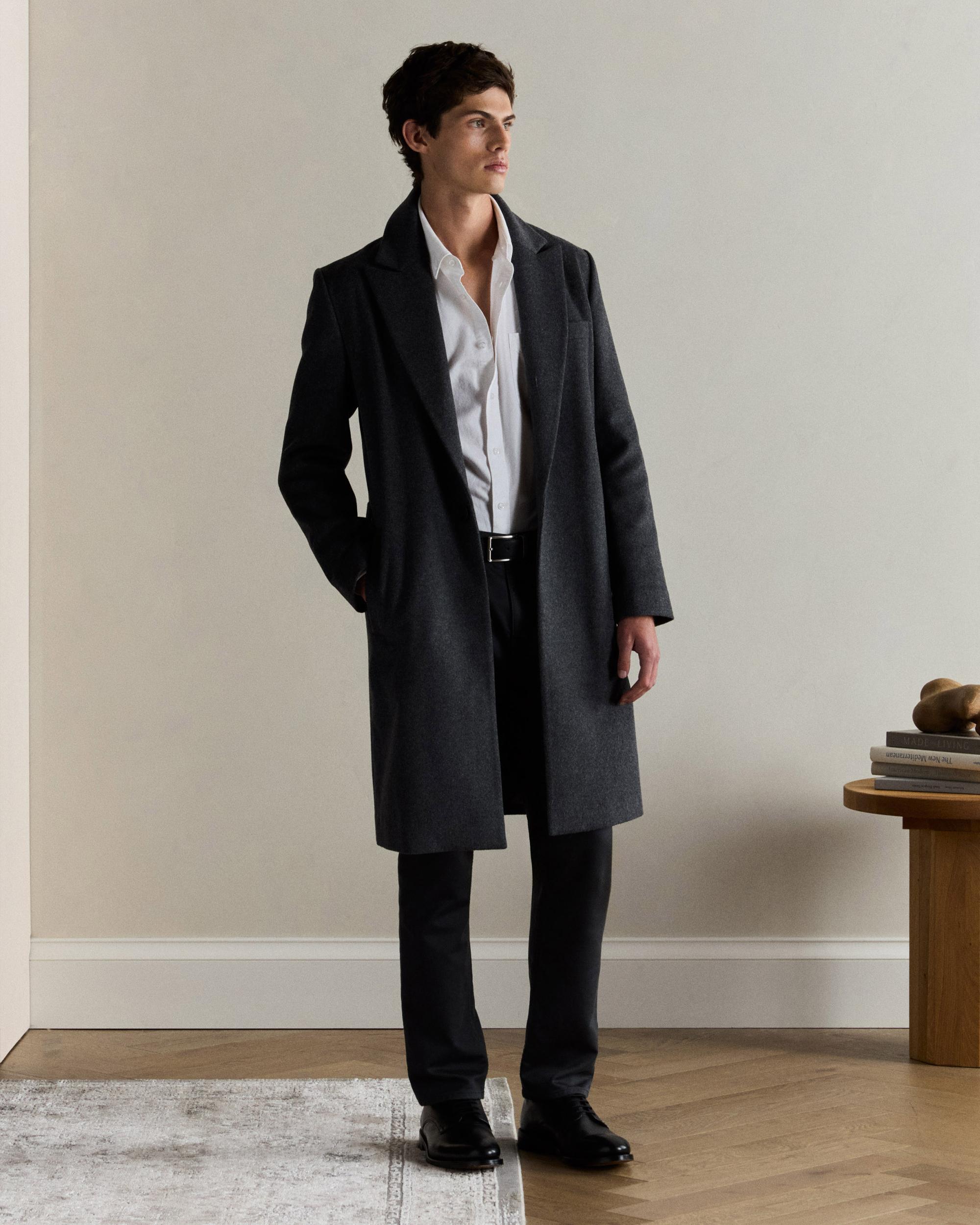 Quince | Men's Italian Wool Belted Overcoat Size XL, Wool/Nylon Product Image