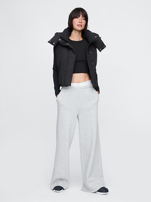 Duvet Wrap Crop Puffer Vest Product Image