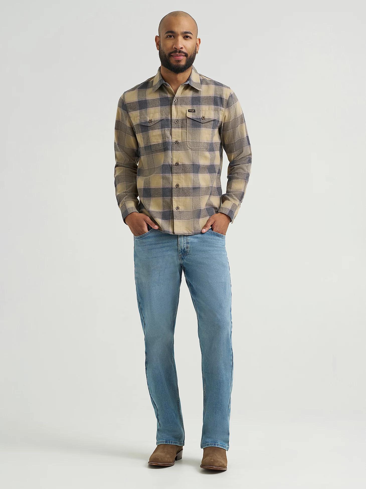 Men's Wrangler® Flannel Plaid Shirt | Men's SHIRTS | Wrangler® Product Image