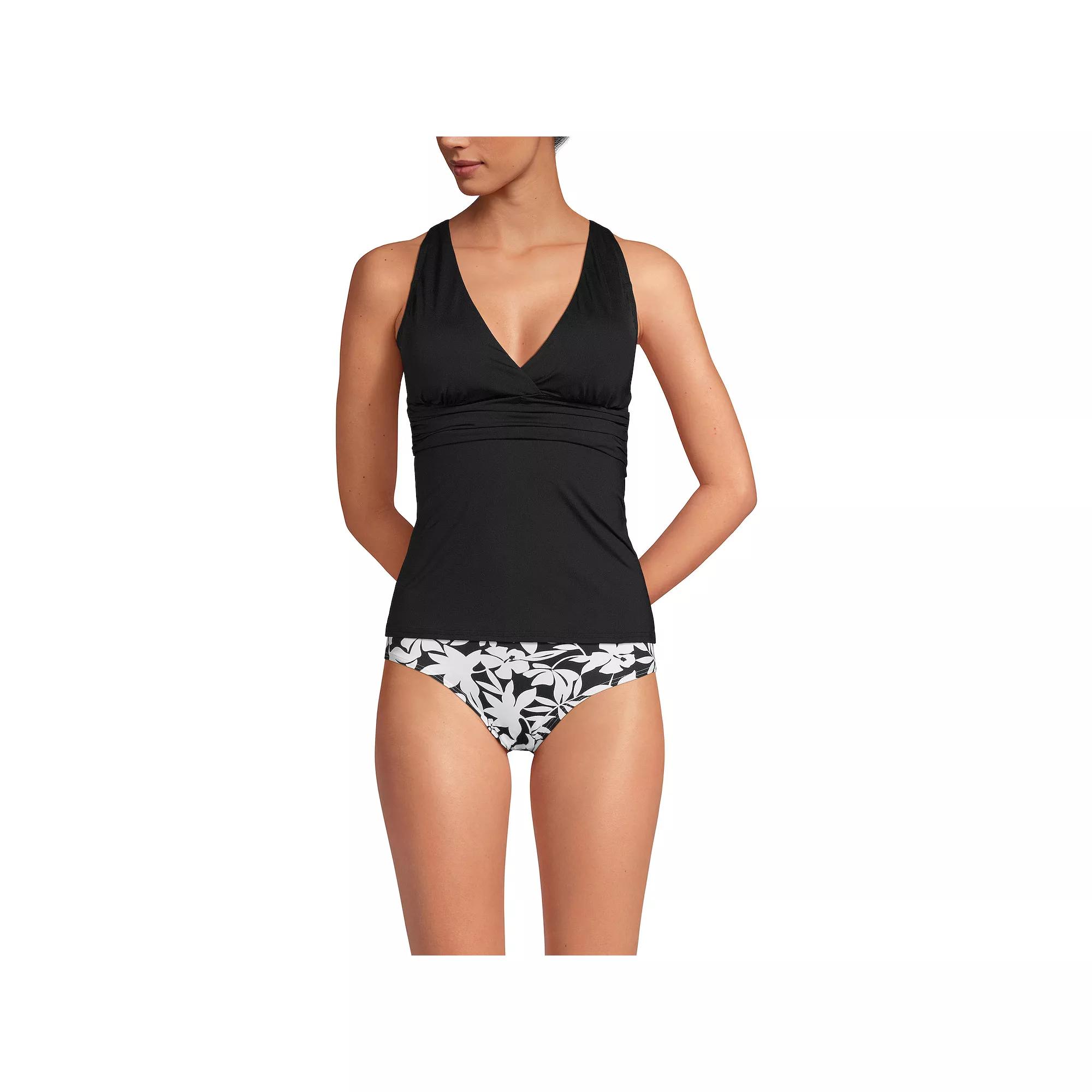 Women's Lands' End V-Neck Plunge X-Back Tankini Top,  Product Image