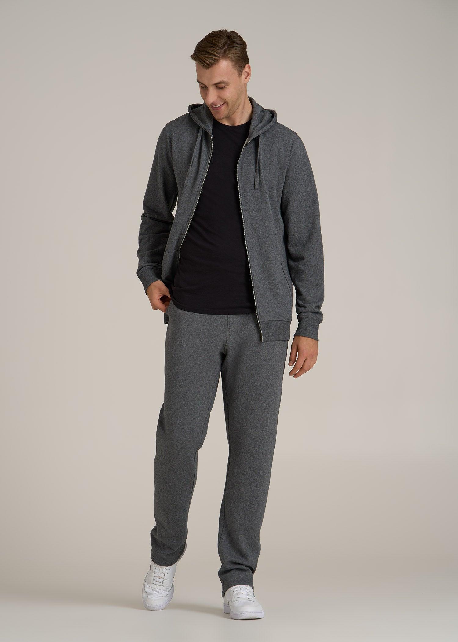 Wearever 2.0 Fleece Straight Leg Sweatpants for Tall Men in Charcoal Mix Male Product Image