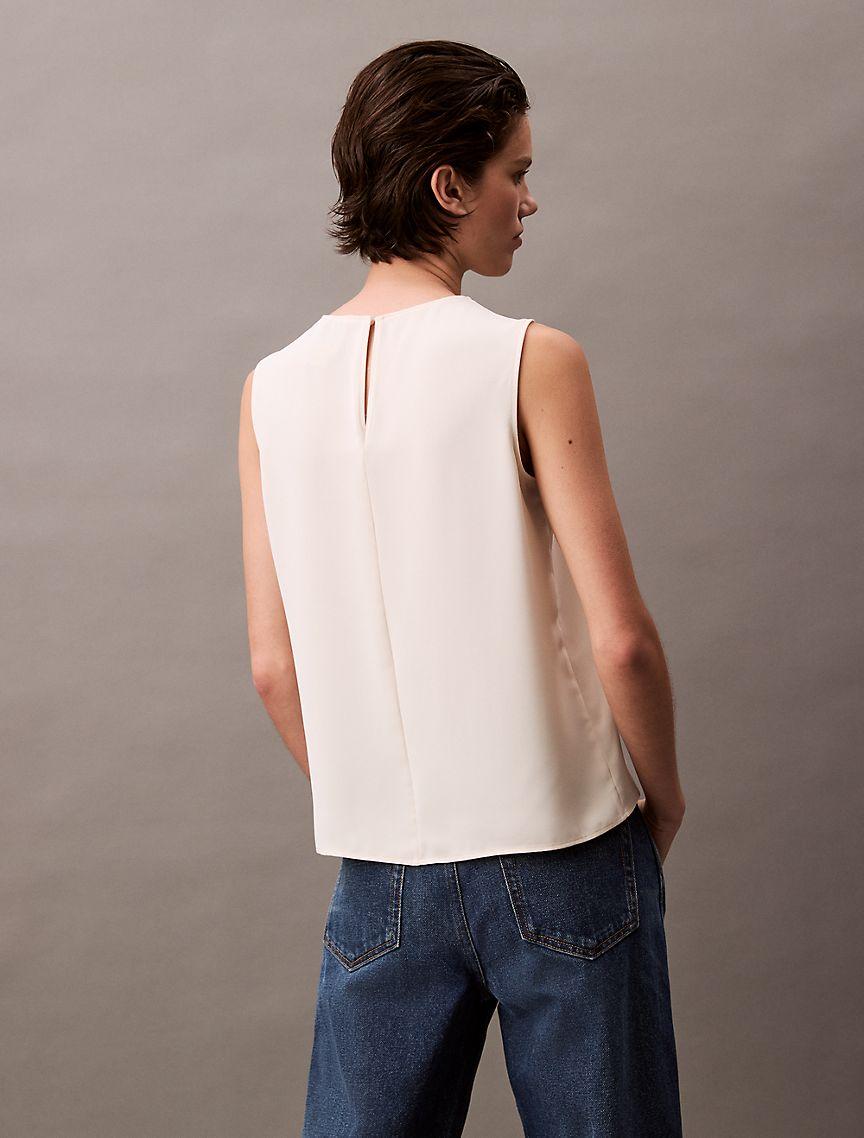 Solid Crewneck Shell Tank Product Image