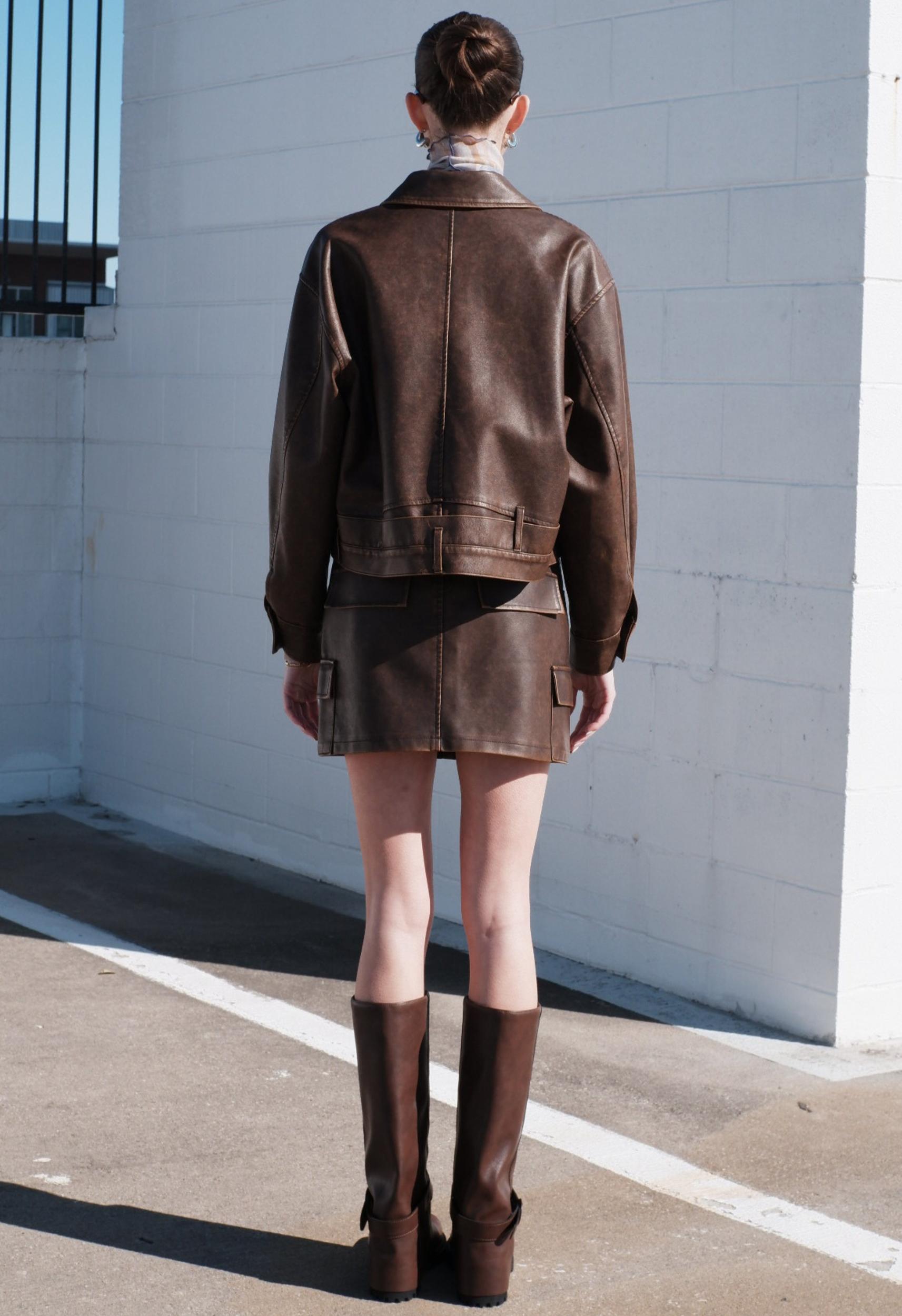 Joey Motorcycle Boot In Brown Product Image