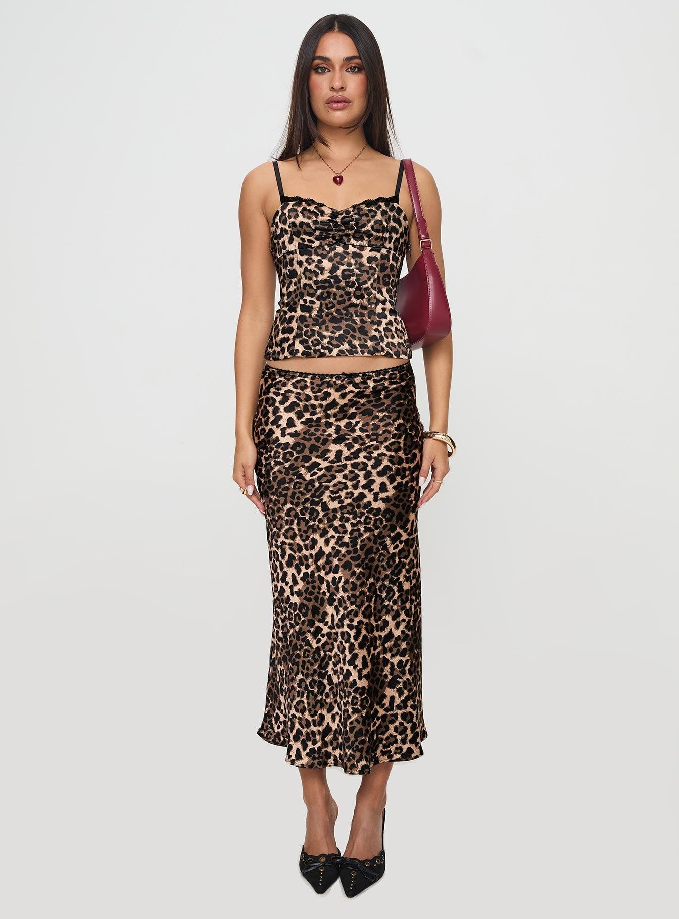 Enigmatic Maxi Skirt Leopard Product Image