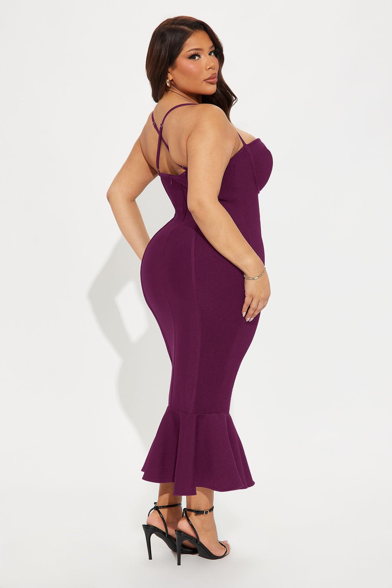 Speak The Truth Bandage Midi Dress - Chocolate Female Product Image