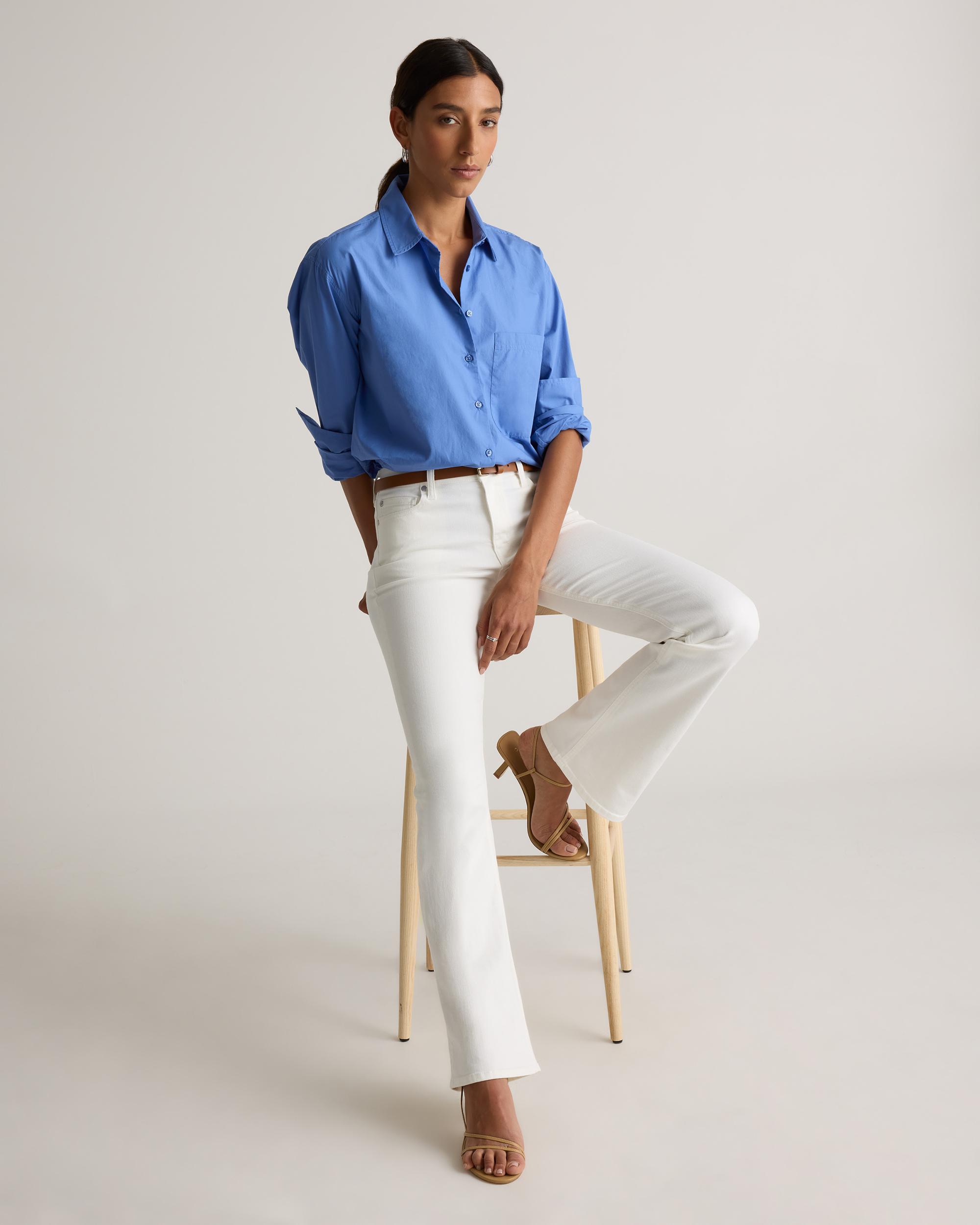Quince | Women's Luna Stretch Flare Jeans Organic Cotton Product Image
