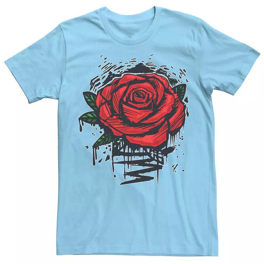 Men's Rugged Rose Drip Graphic Tee,  Product Image