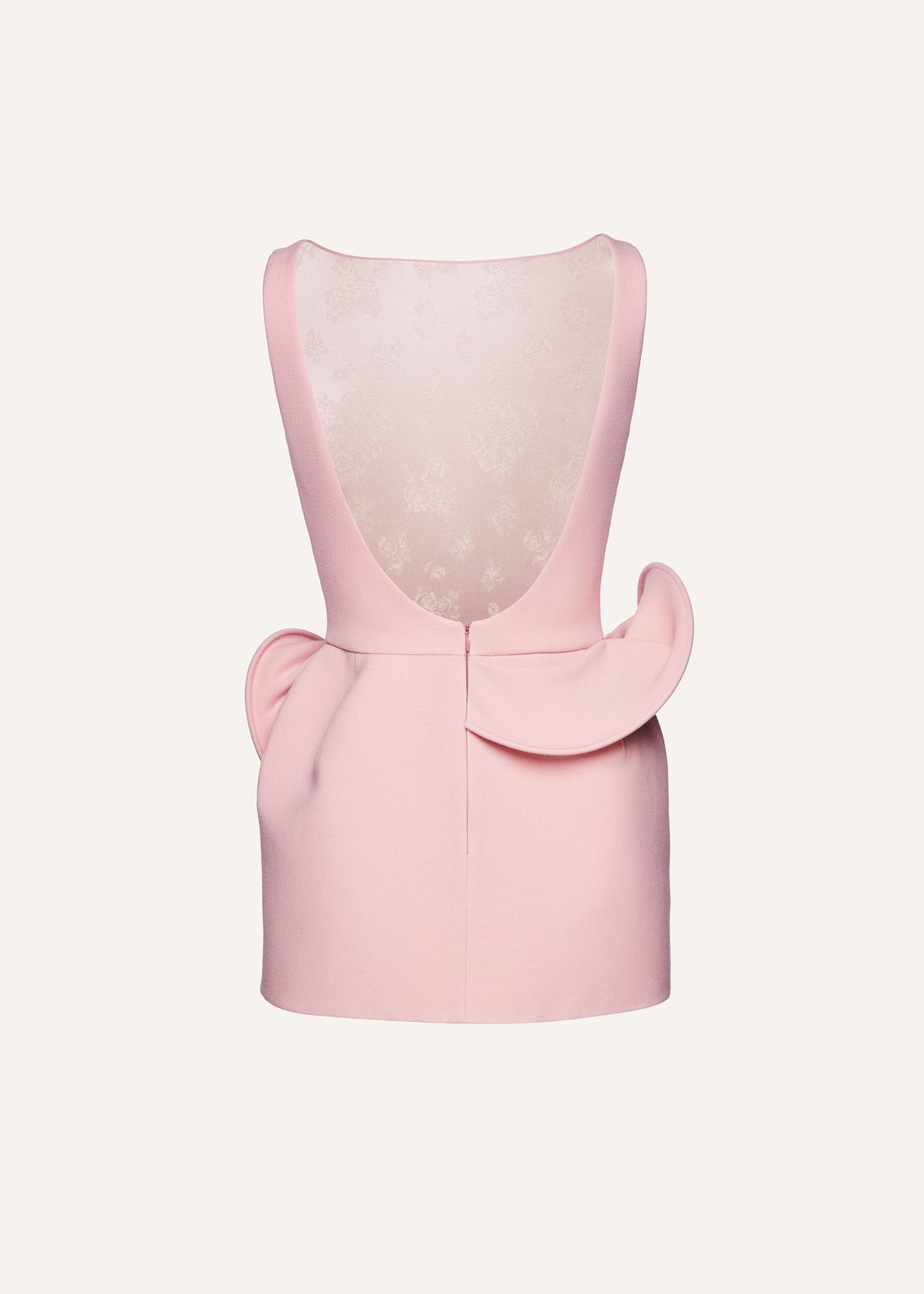 Floral appliqué sheath dress in pink Product Image