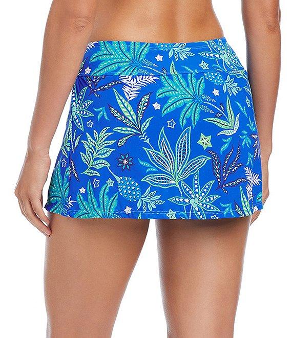 Bleu Rod Beattie Desert Bloom Floral Print High Waist Skirted Swim Bottom Product Image