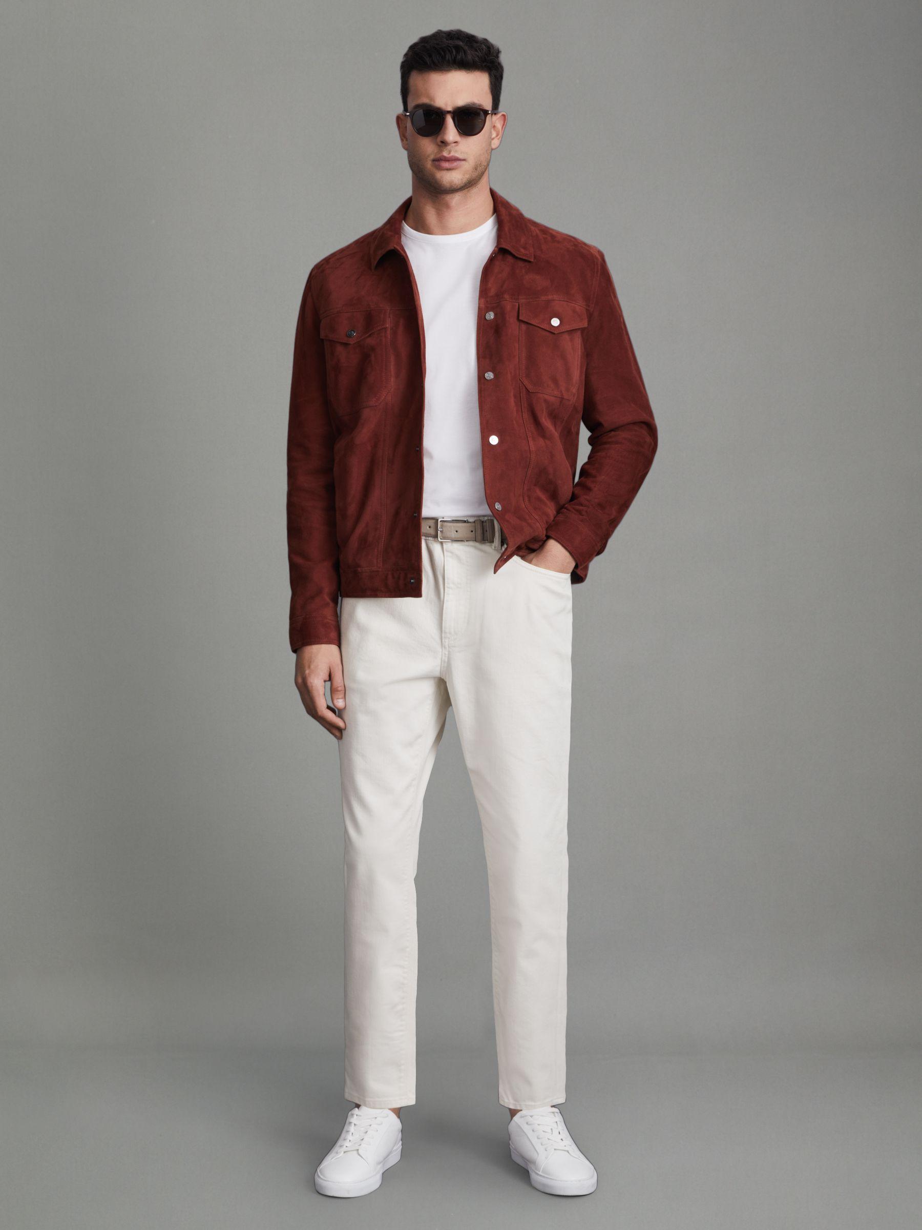 Relaxed Tapered Jeans in Ecru Product Image