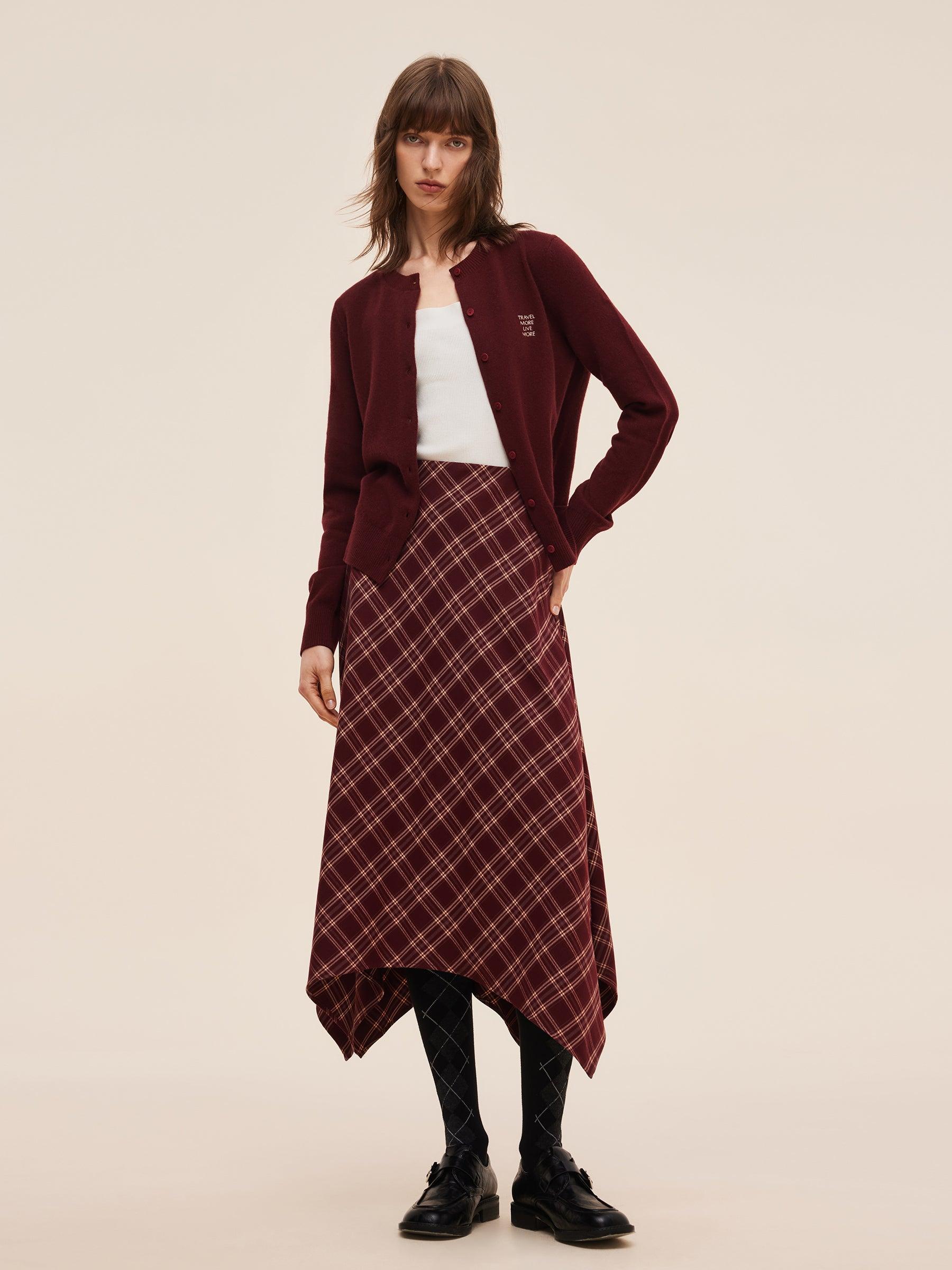 100% Wool Letter Embroidered Women Cardigan Product Image