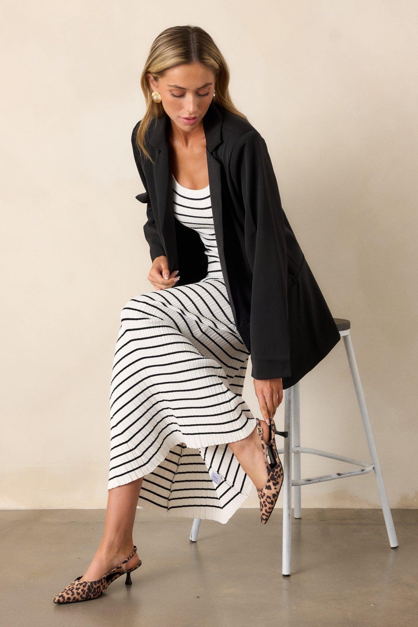 Down To Business Black Blazer Product Image