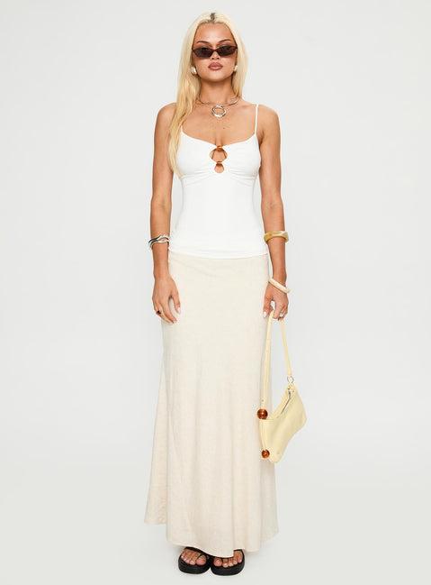 Bet You Wanna Bead Detail Top White Product Image