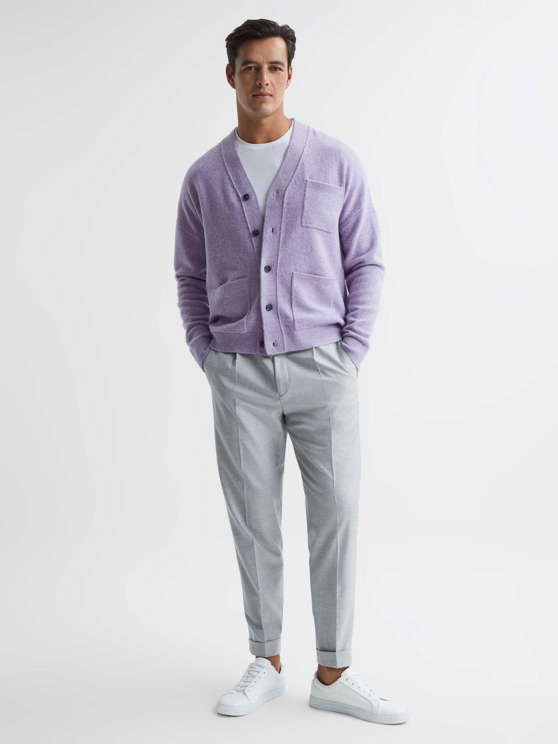 Relaxed Drawstring Trousers with Turn-Ups in Grey Product Image