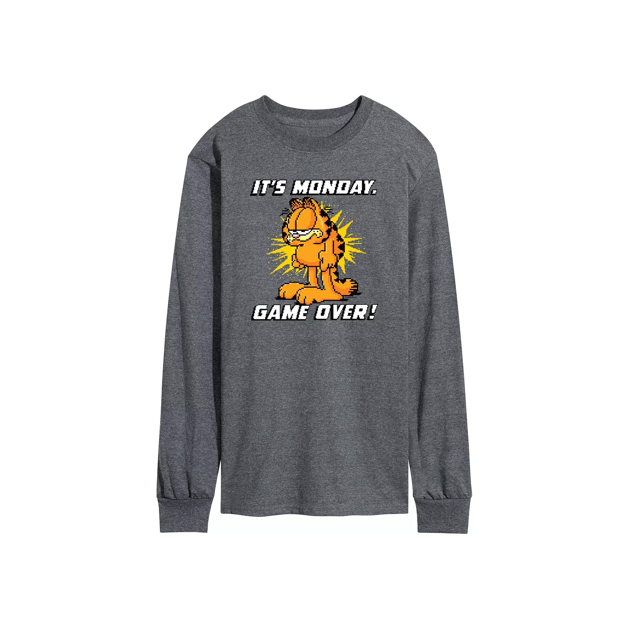 Men's Garfield It's Monday Long Sleeve Graphic Tee,  Product Image